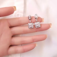 حلق فضة عيار 925 فاخر - صورة 3
