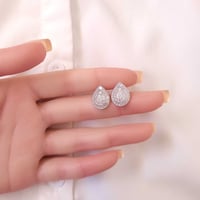 حلق فضة عيار 925 فاخر - صورة 2