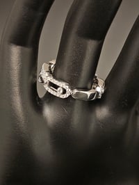 خاتم موديل مسيكا ذهب ابيض - صورة 2