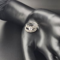 خاتم ذهب ابيض عيار 18 - صورة 2