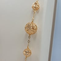 سبحة ذهب عيار ٢١ ٣ دي - صورة 4