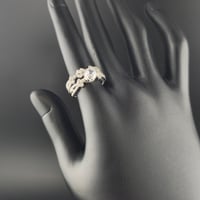 خاتم ذهب ابيض عيار 18 - صورة 1