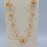سبحة ذهب عيار ٢١ ٣ دي - صورة 2