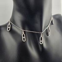 شوكر موديل مسيكا ذهب ابيض نحيف - صورة 1