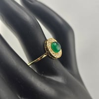 خاتم ذهب موديل بياجيه اخضر - صورة 2
