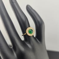 خاتم ذهب موديل بياجيه اخضر - صورة 1
