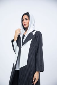 عباية كتان بقصة واسعة A-Line مبطنة - صورة 1