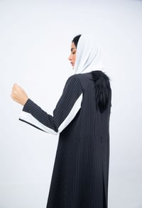 عباية كتان بقصة واسعة A-Line مبطنة - صورة 2