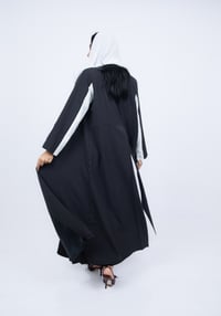 عباية كتان بقصة واسعة A-Line مبطنة - صورة 4