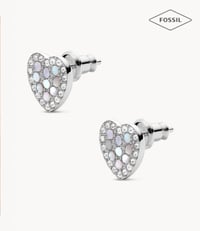 اقراط مزيّنة بكريستال | Fossil - صورة 1