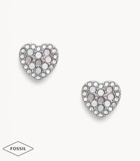 اقراط مزيّنة بكريستال | Fossil - صورة 2