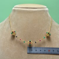 عقد احجار ذهب عيار 18 - صورة 4