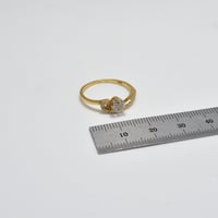 خاتم سولتير ذهب 18 - صورة 2