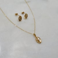 عقد وحلق ذهب 18 - صورة 2