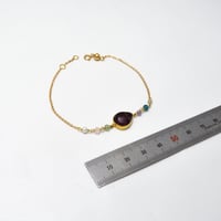 سوار جمشيت احجار طبيعية ذهب 18 - صورة 2