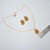عقد وحلق اريج ذهب 21 - صورة 2