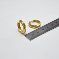 حلق ايطالي ذهب 18 - صورة 2