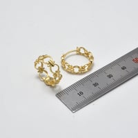 حلق ايطالي ذهب 18 - صورة 2