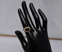 خاتم الماس و حجر سموك كوارتز  - صورة 3