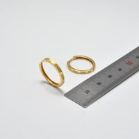 حلق ايطالي ذهب 18 - صورة 2