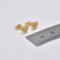 حلق قلب ذهب 18 - صورة 2
