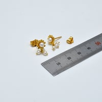 حلق لآلئ جواهر ذهب 21 - صورة 2
