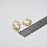 حلق ايطالي ذهب 18 - صورة 2