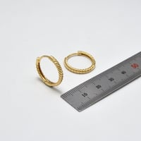 حلق ايطالي ذهب 18 - صورة 2