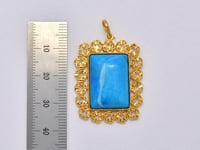 تعليقة ذهب 21 و حجر هوليت طبيعي  - صورة 2