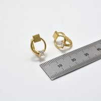 حلق ايطالي ذهب 18 - صورة 2