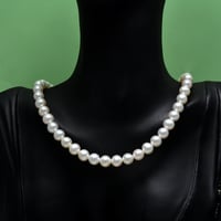 عقد لؤلؤ طبيعي زراعي ذهب 18 - صورة 2