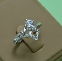 خاتم سولتير ذهب 18 - صورة 2