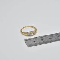 خاتم اكوامارين ذهب 18 - صورة 2