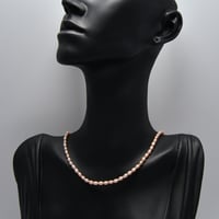 عقد لؤلؤ طبيعي زراعي ذهب 18 - صورة 1