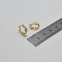 حلق ايطالي ذهب 18 - صورة 2
