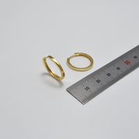 حلق ايطالي ذهب 18 - صورة 2