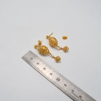 حلق لؤلؤ جواهر ذهب 21 - صورة 3