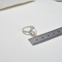 خاتم الماس  لؤلؤ طبيعي زراعي  - صورة 2