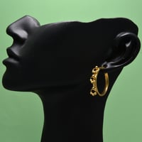 حلق ايطالي ذهب 18 - صورة 2