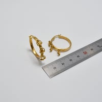 حلق ايطالي ذهب 18 - صورة 3