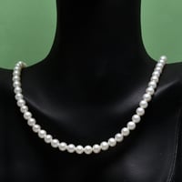 عقد لؤلؤ طبيعي زراعي ذهب 18 - صورة 2
