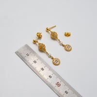 حلق لؤلؤ جواهر ذهب 21 - صورة 3