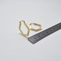 حلق ايطالي ذهب 18 - صورة 2