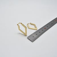 حلق ايطالي ذهب 18 - صورة 2
