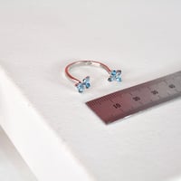 خاتم حجر اكوامارين الماس - صورة 3