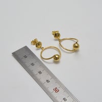 حلق ايطالي ذهب 18 - صورة 3