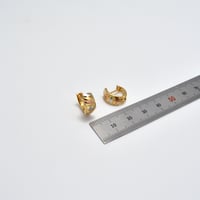 حلق ايطالي ذهب 18 - صورة 2