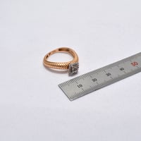 خاتم سولتير ذهب 18 - صورة 2