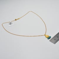 عقد فيروز طبيعي ذهب 21 - صورة 2