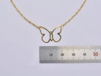 عقد فراشة ذهب 18 - صورة 3